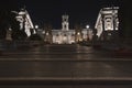 Cordonata leading from Piazza d`Aracoeli to Piazza del Campidoglio, on the top of Capitoline Hill, Rome, Italy Royalty Free Stock Photo