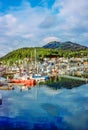 Harbor with boats in Cordova, Alaska Royalty Free Stock Photo