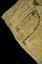 Corduroy pants detail Royalty Free Stock Photo