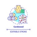 Cordwood concept icon Royalty Free Stock Photo