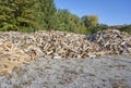 Cordwood in pile for sale Royalty Free Stock Photo