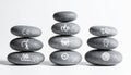 Core Business Values Represented on Stacked Stones Royalty Free Stock Photo