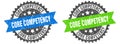 core competency band sign. core competency grunge stamp set Royalty Free Stock Photo