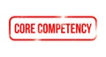 Core competency - red grunge rubber, stamp