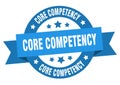 core competency round ribbon isolated label. core competency sign. Royalty Free Stock Photo
