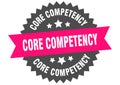 core competency. core competency round pink label isolated on transparent background Royalty Free Stock Photo
