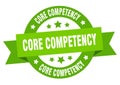 core competency round ribbon isolated label. core competency sign. Royalty Free Stock Photo