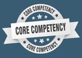core competency round ribbon isolated label. core competency sign. Royalty Free Stock Photo