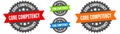 core competency sign. round ribbon label set. Seal Royalty Free Stock Photo