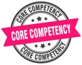 core competency stamp. core competency label on transparent background. round sign Royalty Free Stock Photo