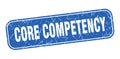 core competency stamp. core competency square grungy isolated sign. Royalty Free Stock Photo