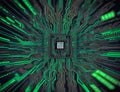 The Core of Connectivity: Exploring the Digital Pathways of a Computer Circuit Board AI-Generated Technology