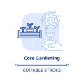 Core gardening light blue concept icon