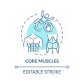 Core muscles concept icon Royalty Free Stock Photo