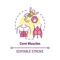 Core muscles concept icon Royalty Free Stock Photo