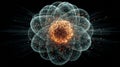 Core Spark: Visualizing an Atomic Particle. Generative AI Royalty Free Stock Photo