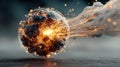 Core Spark: Visualizing an Atomic Particle. Generative AI Royalty Free Stock Photo