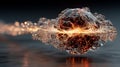 Core Spark: Visualizing an Atomic Particle. Generative AI Royalty Free Stock Photo