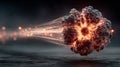 Core Spark: Visualizing an Atomic Particle. Generative AI Royalty Free Stock Photo