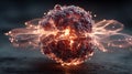 Core Spark: Visualizing an Atomic Particle. Generative AI Royalty Free Stock Photo
