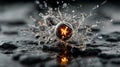 Core Spark: Visualizing an Atomic Particle. Generative AI Royalty Free Stock Photo