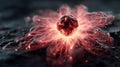 Core Spark: Visualizing an Atomic Particle. Generative AI Royalty Free Stock Photo