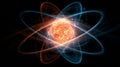 Core Spark: Visualizing an Atomic Particle. Generative AI Royalty Free Stock Photo