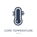 Core temperature icon. Trendy flat vector Core temperature icon