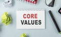 Core value text concept write Royalty Free Stock Photo