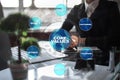 Core values business and technology concept on the virtual screen. Royalty Free Stock Photo