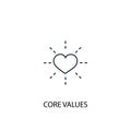 Core values concept line icon. Simple Royalty Free Stock Photo