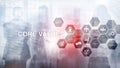 Core values concept on virtual screen. Business and finance solutions. Royalty Free Stock Photo
