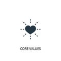 Core values icon. Simple element Royalty Free Stock Photo