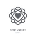 core values icon. Trendy core values logo concept on white background from General collection Royalty Free Stock Photo