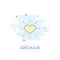 Core values line concept. Simple line Royalty Free Stock Photo