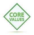 Core Values modern abstract green diamond button