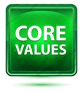 Core Values Neon Light Green Square Button Royalty Free Stock Photo