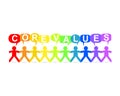 Core Values Paper People Speech Rainbow