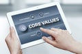 Core Values Responsibility Ethics Goals Company concept Royalty Free Stock Photo