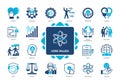 Core Values solid icon set Royalty Free Stock Photo