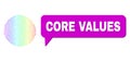 Spectrum Network Gradient Core Icon and Core Values Speech Bubble with Shadow Royalty Free Stock Photo