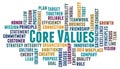 Core Values word cloud concept Royalty Free Stock Photo