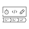 core web vitals seo line icon vector illustration