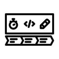 core web vitals seo line icon vector illustration