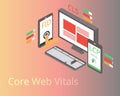 Core web vitals for Web Performance Metrics Royalty Free Stock Photo