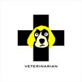 Veterinarian and pet shop logo vector design.