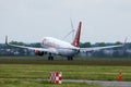 Corendon plane taking off from runway