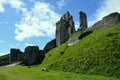 Corfe Ancient Castle Ruins in Dorset Royalty Free Stock Photo