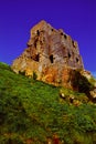 Corfe Ancient Castle Ruins in Summer Royalty Free Stock Photo