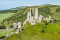 Corfe Castle, Dorset, England July 3 2011. Corfe Castle Landscape View